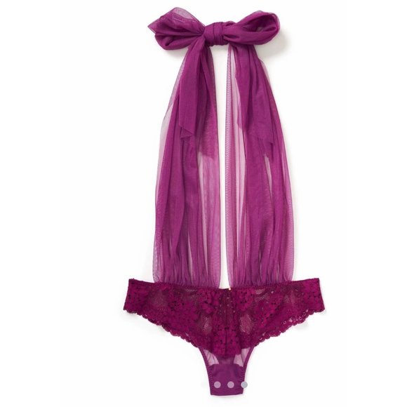 Adore Me Other - Adore Me Delila Tulle and Lace Thong Body Suit